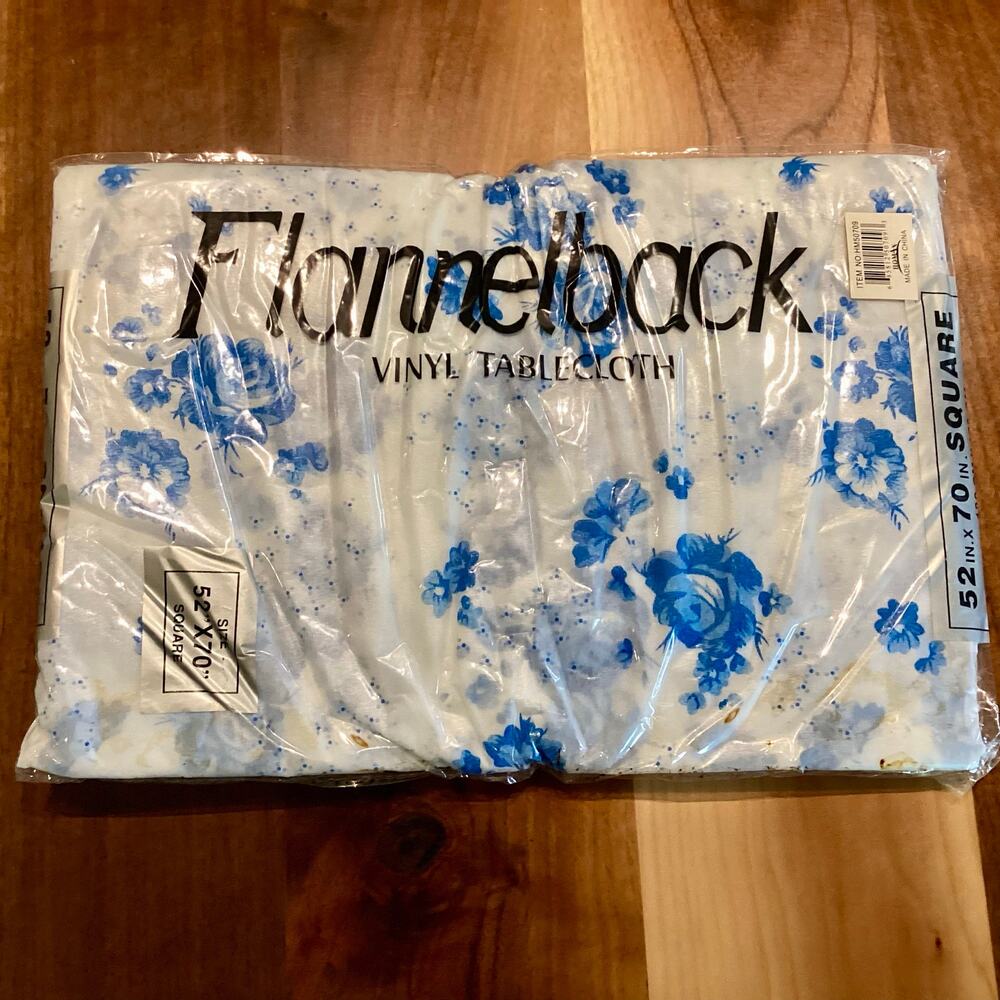 Flannel back Rectangular Vinyl Tablecloth